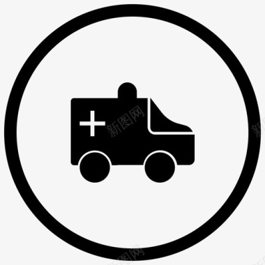 救护车急救车医院卡车图标图标