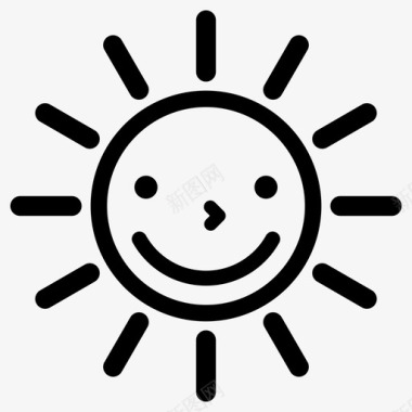 阳光微笑夏天图标图标