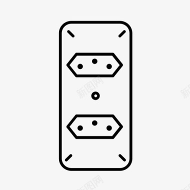 双插座类型j电气插头图标图标