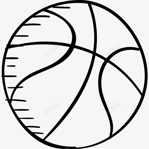 篮球学校手工制作黑色图标svg_新图网 https://ixintu.com 学校手工制作 篮球 黑色