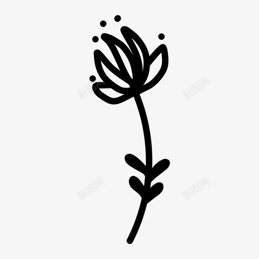 花卉涂鸦手绘图标svg_新图网 https://ixintu.com 手绘 手绘花卉装饰品 植物 涂鸦 自然 花卉