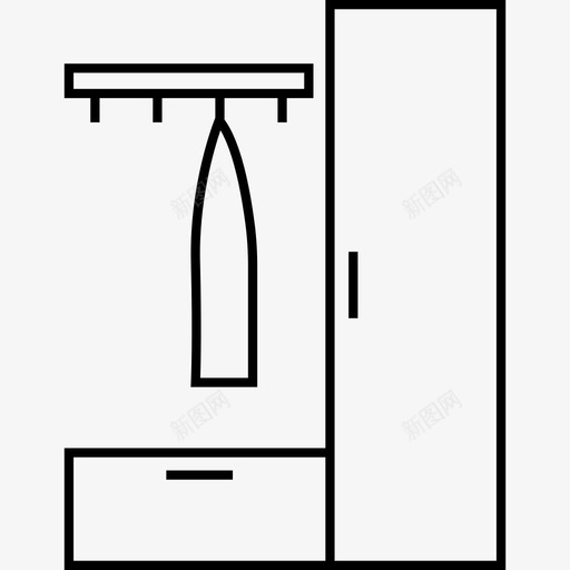 衣柜现代家具图标svg_新图网 https://ixintu.com 现代家具 衣柜