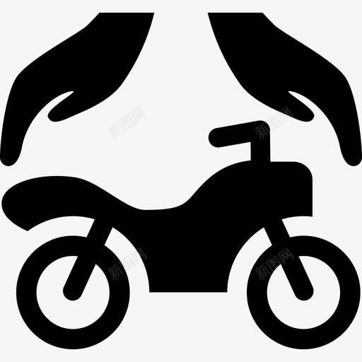摩托车运输财产保护图标svg_新图网 https://ixintu.com 摩托车 财产保护 运输