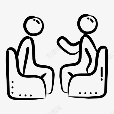 聊天椅子会议图标图标