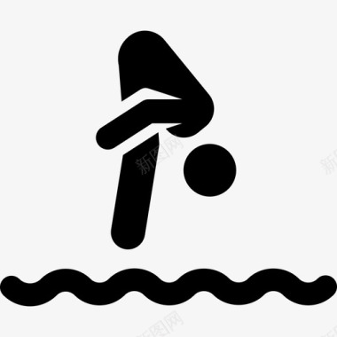 水上运动奥运会运动员满员图标图标