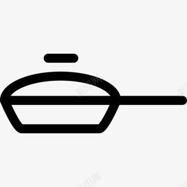煎锅食品和烹饪直式图标图标