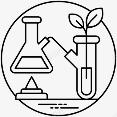 植物研究生物技术植物学实验图标图标