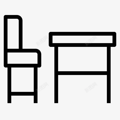 书桌教育学习图标svg_新图网 https://ixintu.com 书桌 学习 学校 学生 教育 教育和学习