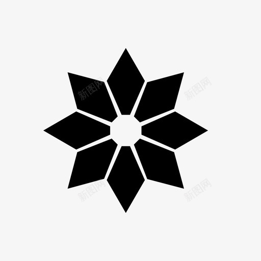 花相连花瓣图标svg_新图网 https://ixintu.com 星星 相连 花 花瓣