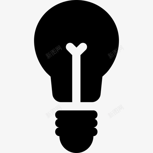 带灯丝的灯泡技术灯泡填充图标svg_新图网 https://ixintu.com 带灯丝的灯泡 技术 灯泡填充