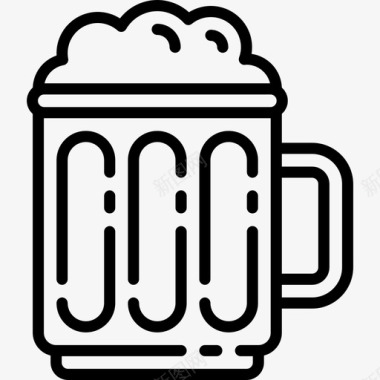 啤酒罐烹饪线工艺线性图标图标