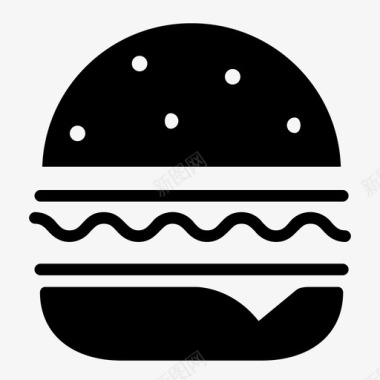 汉堡食物菜单图标图标
