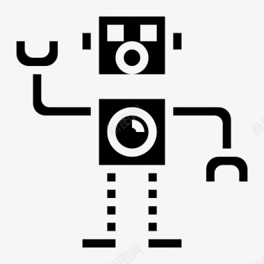 机器人人偶玩具图标图标