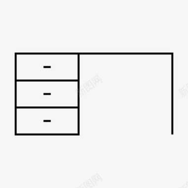 书桌箱子家具图标图标