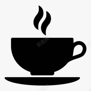 咖啡杯芳香饮料图标图标