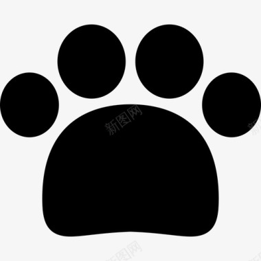 爪印动物狗和训练图标图标
