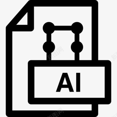 人工智能文件计算机最小接口和网络图标图标