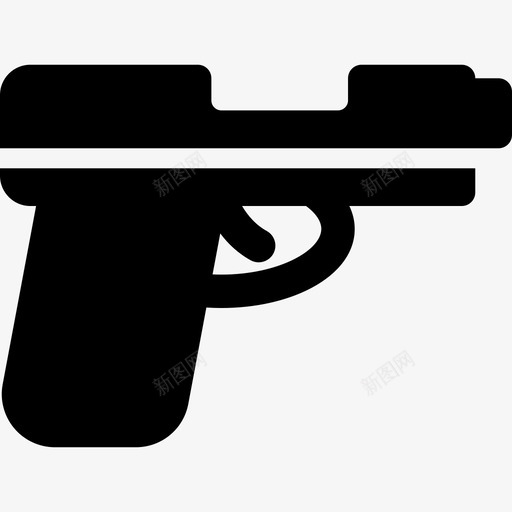 手枪武器警察局图标svg_新图网 https://ixintu.com 手枪 武器 警察局