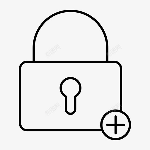 锁加加锁图标svg_新图网 https://ixintu.com 加 加锁 挂锁 钥匙 锁