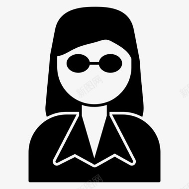 女性化身女士图标图标