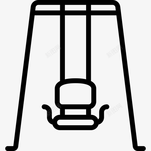 秋千幼稚园元素直线型图标svg_新图网 https://ixintu.com 幼稚园元素 直线型 秋千