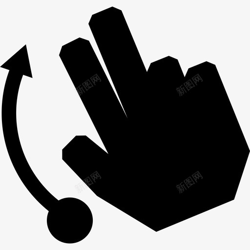 两个手指弹起来触摸触摸手势图标svg_新图网 https://ixintu.com 两个手指弹起来 触摸 触摸手势