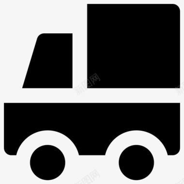 卡车粗体运输收集填充图标图标