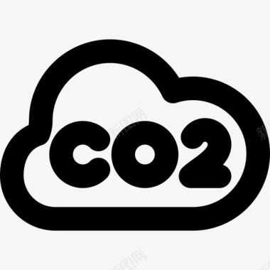 二氧化碳生态和循环利用线性图标图标