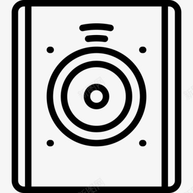 扬声器平面师工具线性图标图标