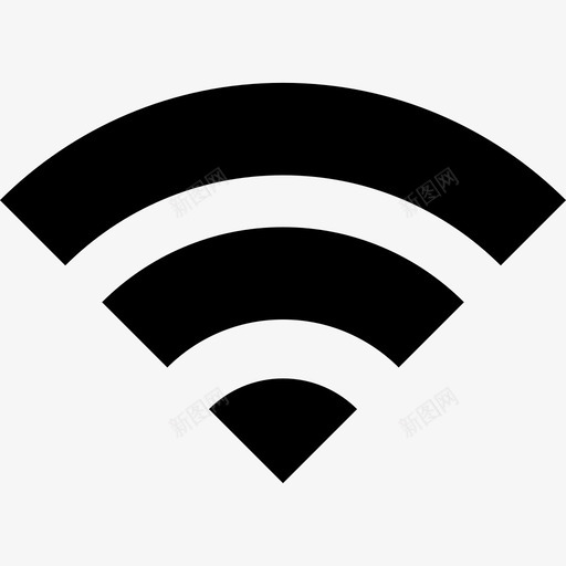 Wifi技术基本填充图标svg_新图网 https://ixintu.com Wifi 基本填充图标 技术