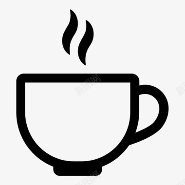 咖啡杯芳香热图标图标