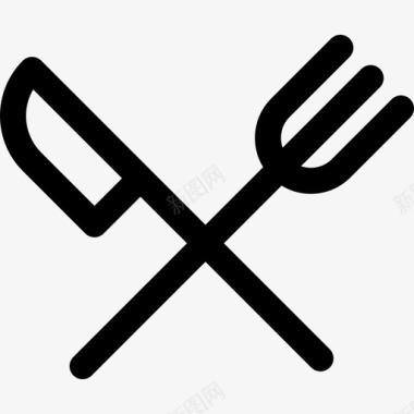 餐厅食品和烹饪直系图标图标