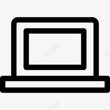 笔记本电脑多媒体设备线性图标图标