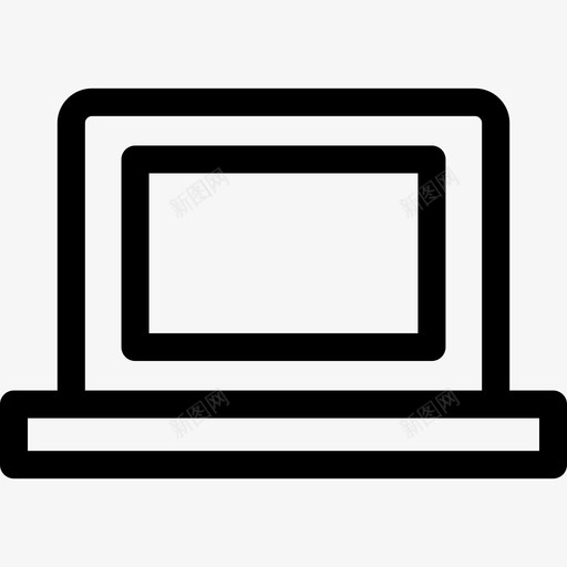 笔记本电脑多媒体设备线性图标svg_新图网 https://ixintu.com 多媒体设备 笔记本电脑 线性