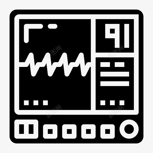 心电图监护仪晨光医院固体图标svg_新图网 https://ixintu.com 医院固体 心电图监护仪 晨光