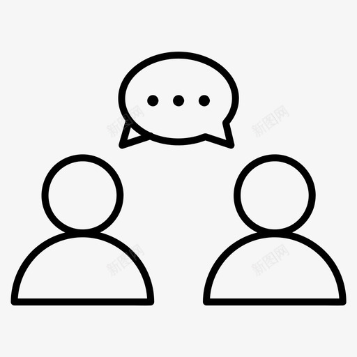 对话聊天交流图标svg_新图网 https://ixintu.com 交流 人物 各种尺寸的基本图标 对话 聊天 谈话