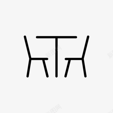 餐饮椅子餐桌图标图标