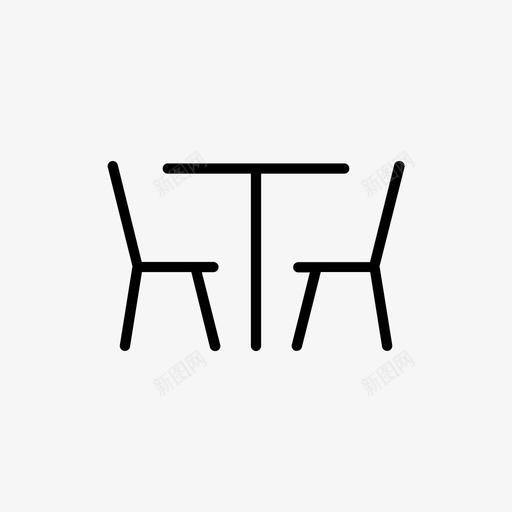 餐饮椅子餐桌图标svg_新图网 https://ixintu.com 咖啡厅和食品 家具 椅子 餐桌 餐饮