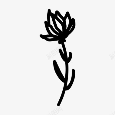 花卉涂鸦手绘图标图标
