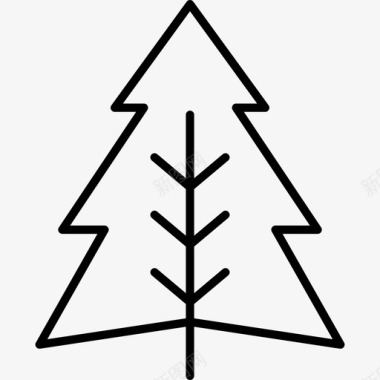 圣诞树大自然圣诞线工艺品图标图标