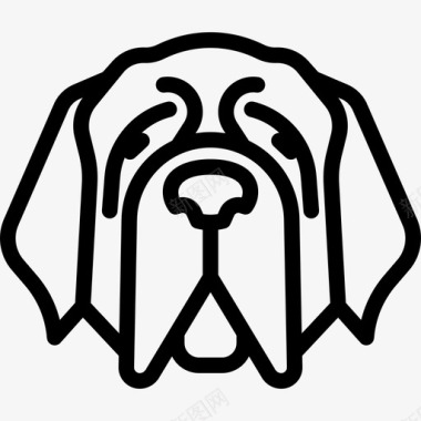 圣伯纳德犬种头直系图标图标