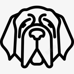 伯纳德圣伯纳德犬种头直系图标高清图片