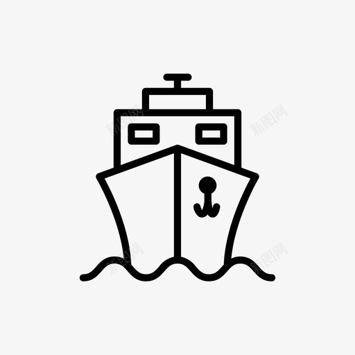 船舶邮轮客运图标svg_新图网 https://ixintu.com 客运 船舶 运输 邮轮