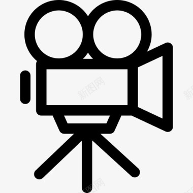 电影摄影机多媒体设备线性图标图标