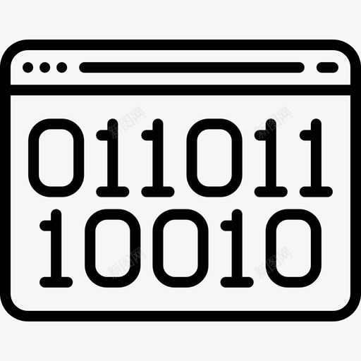 二进制代码编程线工艺线性图标svg_新图网 https://ixintu.com 二进制代码 线性 编程线工艺
