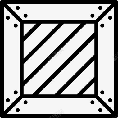 板条箱商业收藏2线性图标图标