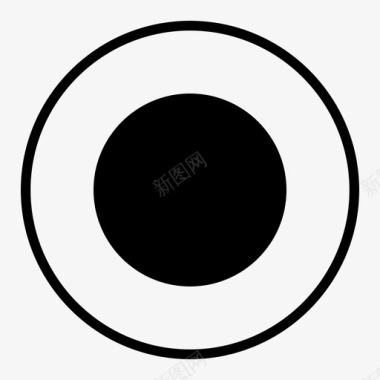 圆圈按钮形状图标图标