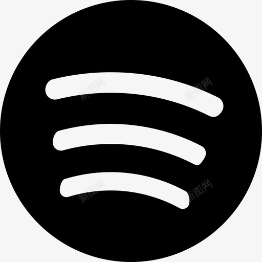 Spotify徽标填充图标svg_新图网 https://ixintu.com Spotify 填充 徽标