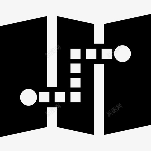 地图冒险和旅行收藏填充图标svg_新图网 https://ixintu.com 冒险和旅行收藏 地图 填充