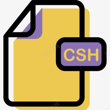 Csh颜色文件类型和内容资源图标图标